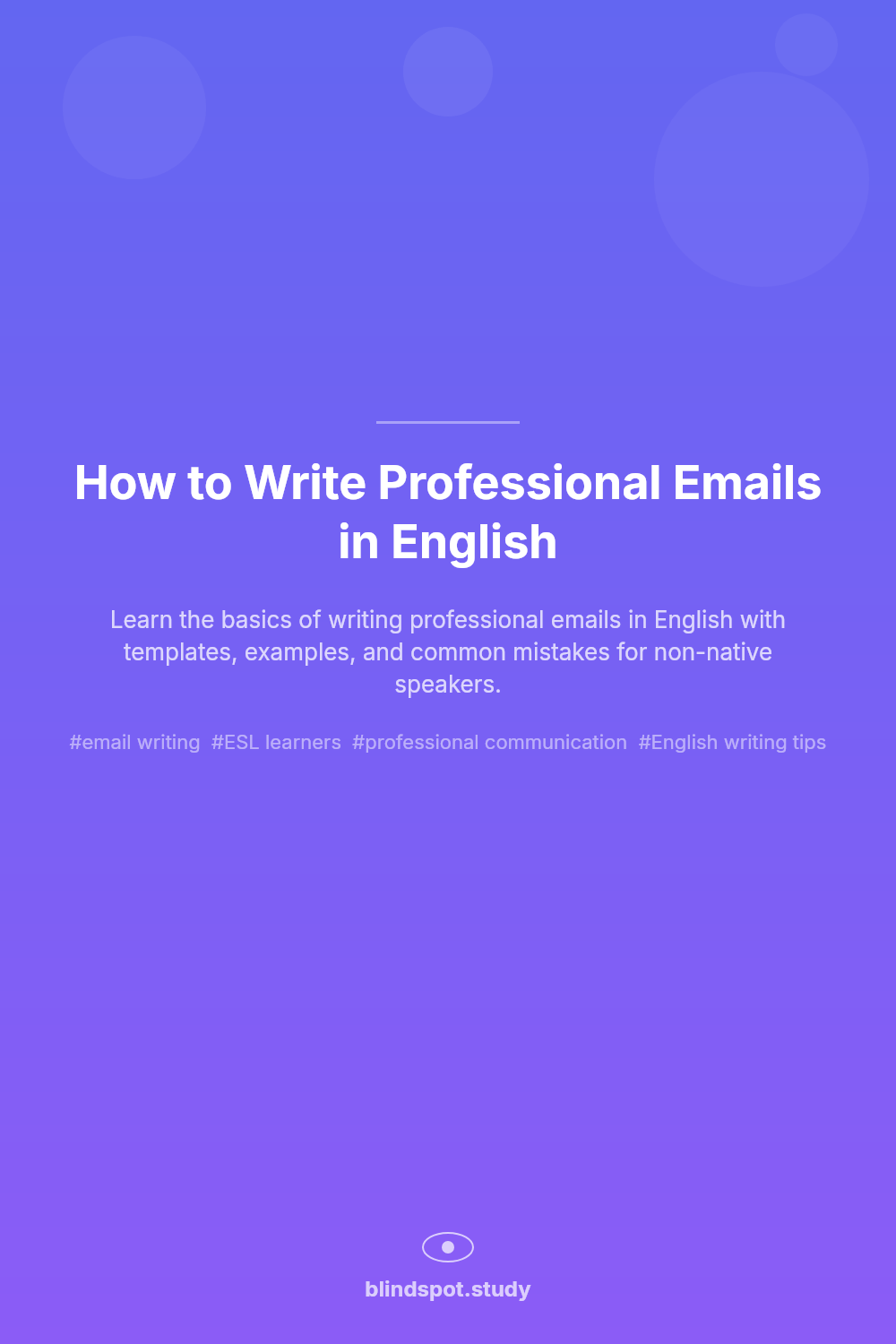 How to Write Professional Emails in English