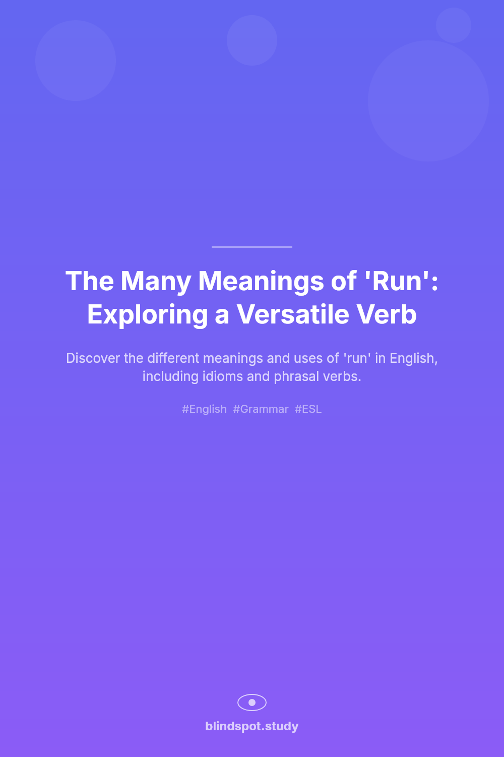 The Many Meanings of 'Run': Exploring a Versatile Verb