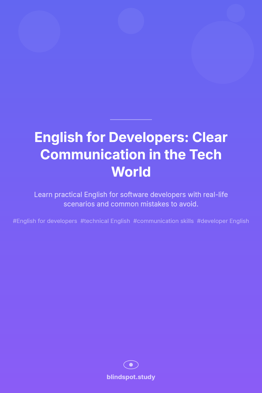 English for Developers: Clear Communication in the Tech World